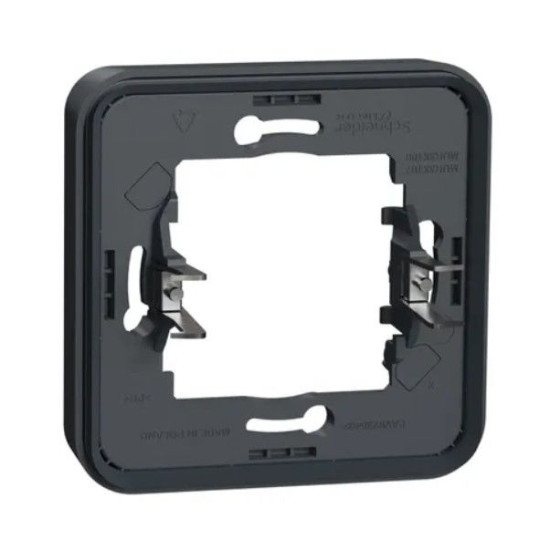 Одномісна рамка Schneider Electric MUR34108 із затискачами IP55 (чорний)