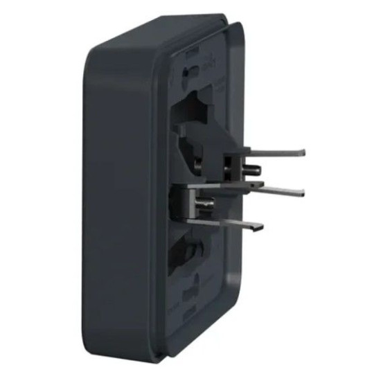 Одномісна рамка Schneider Electric MUR34108 із затискачами IP55 (чорний)