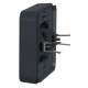Одномісна рамка Schneider Electric MUR34108 із затискачами IP55 (чорний)