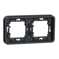 Горизонтальна 2-постова рамка Schneider Electric MUR34101 IP55 (чорний)