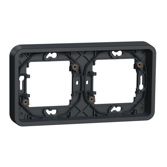Горизонтальна 2-постова рамка Schneider Electric MUR34101 IP55 (чорний)