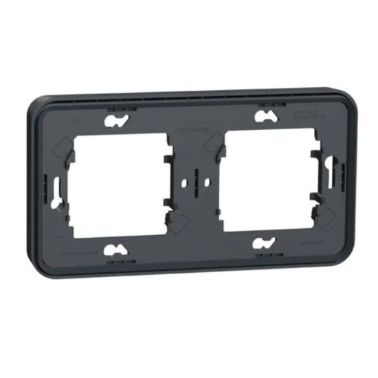 Горизонтальна 2-постова рамка Schneider Electric MUR34101 IP55 (чорний)