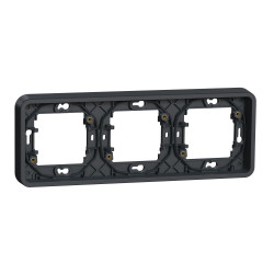 Горизонтальна 3-постова рамка Schneider Electric MUR34109 IP55 (чорний)