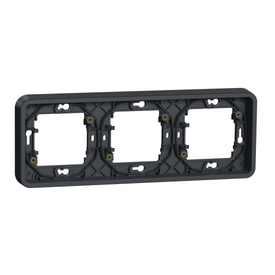 Горизонтальна 3-постова рамка Schneider Electric MUR34109 IP55 (чорний)