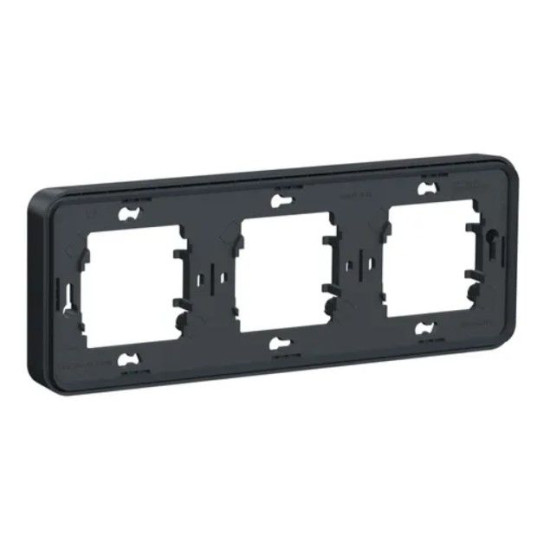 Горизонтальна 3-постова рамка Schneider Electric MUR34109 IP55 (чорний)