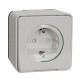 Накладна розетка Schneider Electric MUR39034 із з/к та шторками IP55 (біла)