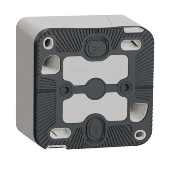 Накладна розетка Schneider Electric MUR39034 із з/к та шторками IP55 (біла)