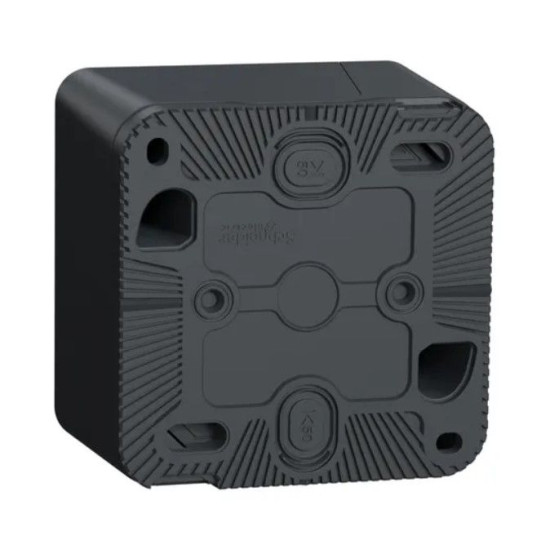 Накладна розетка Schneider Electric MUR36034 із з/к та шторками IP55 (чорний)