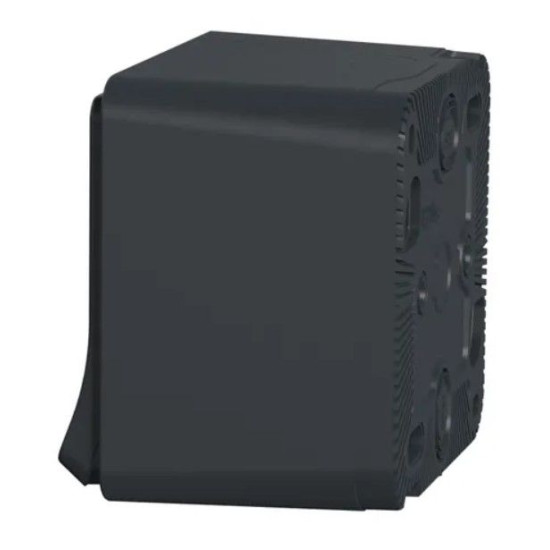 Накладна розетка Schneider Electric MUR36034 із з/к та шторками IP55 (чорний)