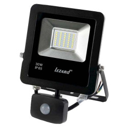 Алюмінієвий LED прожектор Lezard (PAL6530S) 30Вт 6500K 2400Лм IP65 з датчиком руху
