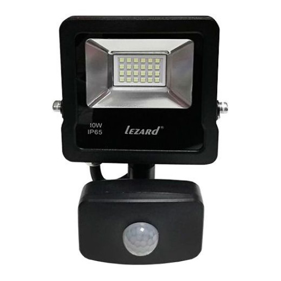 Алюмінієвий LED прожектор Lezard (PAL6510S) 10Вт 6500K 800Лм IP65 з датчиком руху