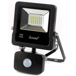 Алюмінієвий LED прожектор Lezard (PAL6520S) 20Вт 6500K 1600Лм IP65 з датчиком руху