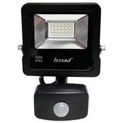 Алюмінієвий LED прожектор Lezard (PAL6520S) 20Вт 6500K 1600Лм IP65 з датчиком руху