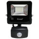 Алюмінієвий LED прожектор Lezard (PAL6520S) 20Вт 6500K 1600Лм IP65 з датчиком руху
