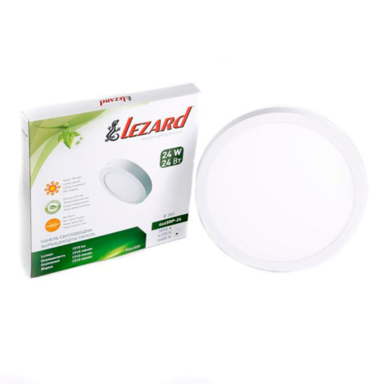 Накладний точковий світильник Lezard (464SRP-24) 24Вт 6400K 1910Лм круглий