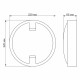 Круглий LED світильник Videx 18Вт 5000K IP65 (VL-BH12R-185)