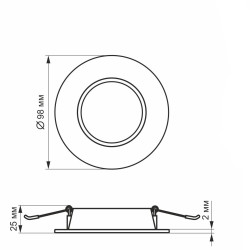 Світильник Videx Back 4Вт 5000K (VL-DLBR-045)