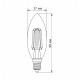 Світлодіодна філаментна лампа Videx Filament C37F E14 6Вт 3000K (VL-C37F-06143)