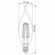 Світлодіодна філаментна лампа Videx Filament C37Ft E14 6Вт 4100K (VL-C37Ft-06144)