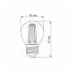 Світлодіодна філаментна лампа Videx Filament G45F E27 6Вт 4100K (VL-G45F-06274)