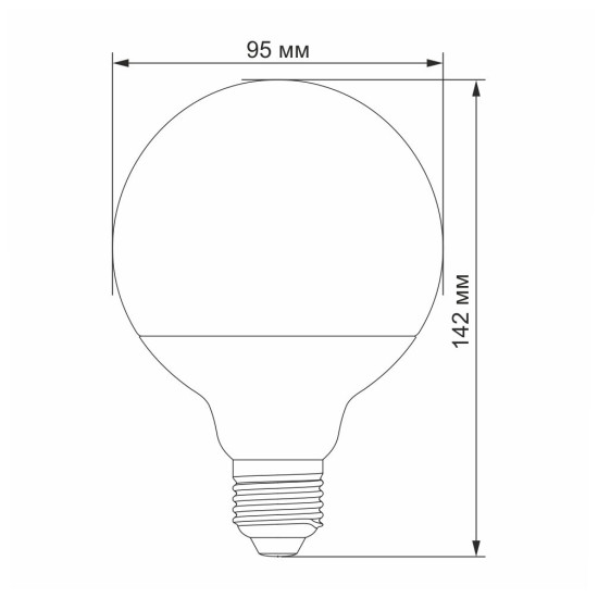Світлодіодна лампа Videx G95e E27 15Вт 4100K (VL-G95e-15274)