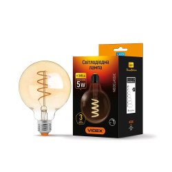 Димерна філаментна лампа Videx Filament G95FASD E27 5Вт 2200K (VL-G95FASD-05272) бронза