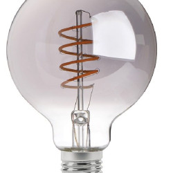 Диммована філаментна лампа Videx Filament G95FGD E27 4Вт 2100K (VL-G95FGD-04272) графіт