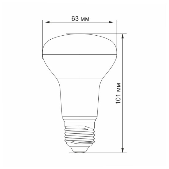 Світлодіодна лампа Videx R63e E27 9Вт 4100K (VL-R63e-09274)