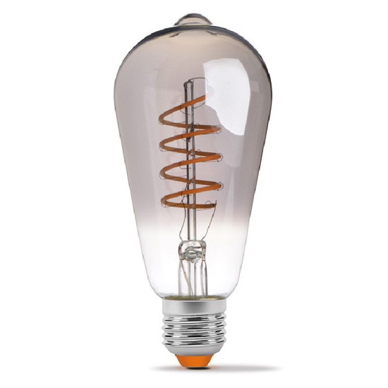 Диммована філаментна лампа Videx Filament ST64FGD E27 4Вт 2100K (VL-ST64FGD-04272) графіт