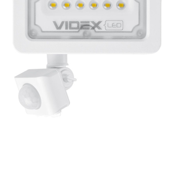 LED прожектор Videx F2e 10Вт 5000K (VL-F2e105W-S) з датчиком руху та освітленості