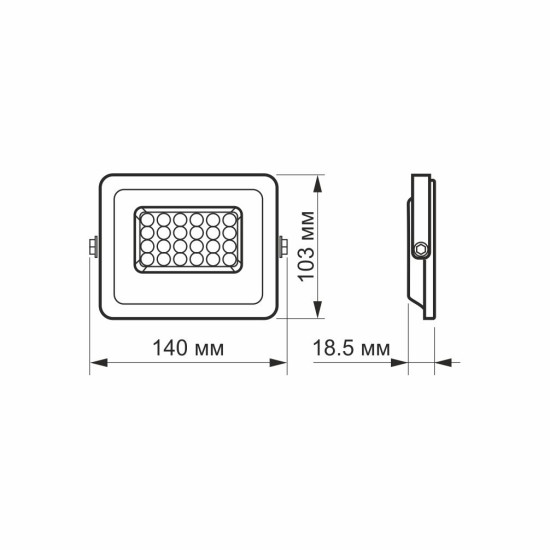 LED прожектор Videx F2e 20Вт 5000K (VL-F2e-205W)