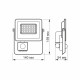 LED прожектор Videx F2e 20Вт 5000K (VL-F2e205W-S) з датчиком руху та освітленості