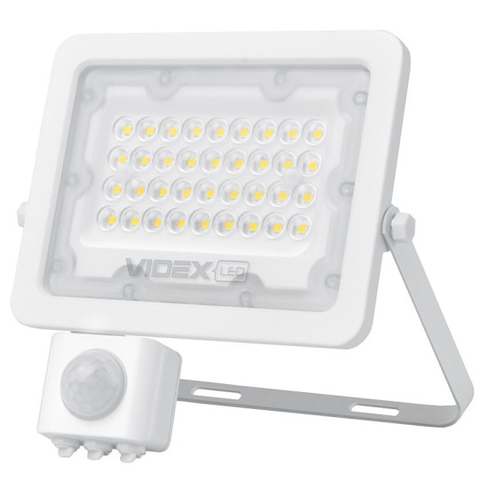 LED прожектор Videx F2e 30Вт 5000K (VL-F2e305W-S) з датчиком руху та освітленості