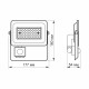 LED прожектор Videx F2e 30Вт 5000K (VL-F2e305W-S) з датчиком руху та освітленості