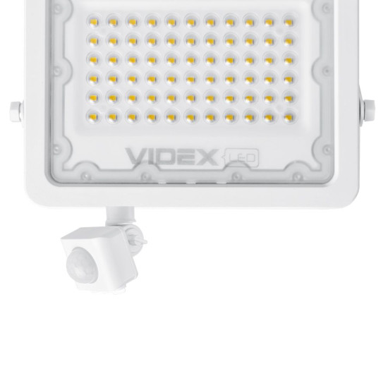 LED прожектор Videx F2e 50Вт 5000K (VL-F2e505W-S) з датчиком руху та освітленості