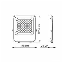 LED прожектор Videx Premium F2 30Вт 12-48В AC/DC 5000K (VL-F2-305G-12V)