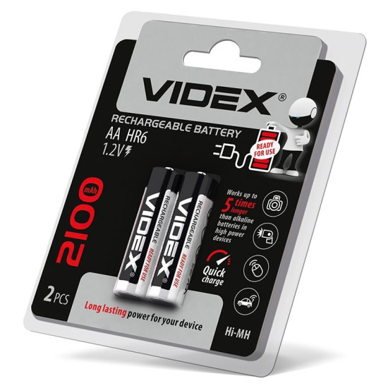 Акумулятор Videx AA 2100мАч (HR6/2100/2DB) 2 шт