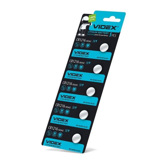 Літієва батарея Videx CR1216 (CR1216 5pc) 5 шт