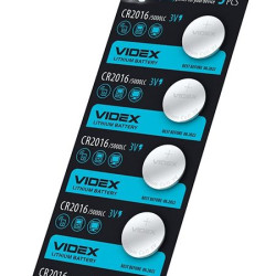 Літієва батарея Videx CR2016 (CR2016 5pc) 5 шт