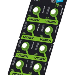 Годинникова батарея Videx AG4/LR626 (AG4/10B/1.5V) 10 шт