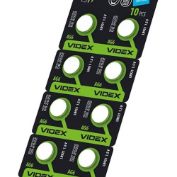 Годинникова батарея Videx AG6/LR921 (AG6/10B/1.5V) 10 шт
