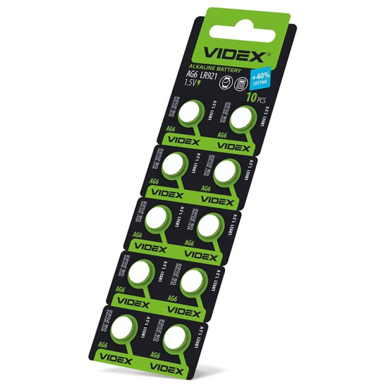Годинникова батарея Videx AG6/LR921 (AG6/10B/1.5V) 10 шт