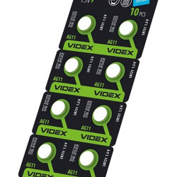 Годинникова батарея Videx AG11/LR721 (AG11/10B/1.5V) 10 шт