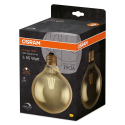 Світлодіодна лампа, що димується Osram 1906 LED Globe 6,5W/824 230V FIL Gold DIM E27 (4058075808997)