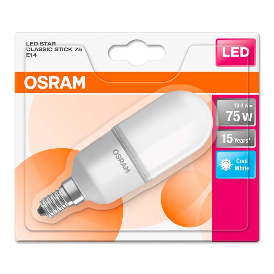 Світлодіодна лампа Osram LED Star STICK75 10W/840 230V FR E14 6XBLI1 (4058075428409)