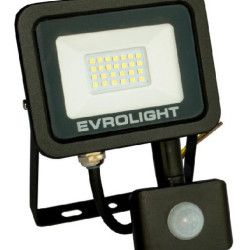 Світлодіодний прожектор Evrolight FM-01D-20 20Вт 6400К з датчиком руху (57040)