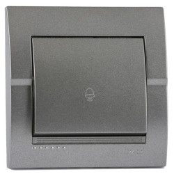 Кнопка дзвінка Lezard "Deriy" 702-2929-103 (темно-сірий металік)