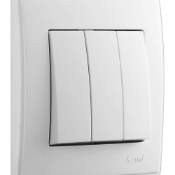 Потрійний вимикач Lezard "Lesya" 705-0202-109 (білий)