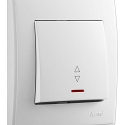 Прохідний вимикач Lezard «Lesya» 705-0202-114 з підсвічуванням (білий)