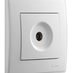 Прохідна ТВ розетка Lezard "Lesya" 705-0202-129 (біла)